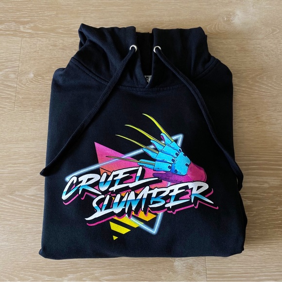 Cruel Slumber Nightmare on Elm Street Freddy Krueger 80s Retrowave Hoodie - Picture 5 of 6